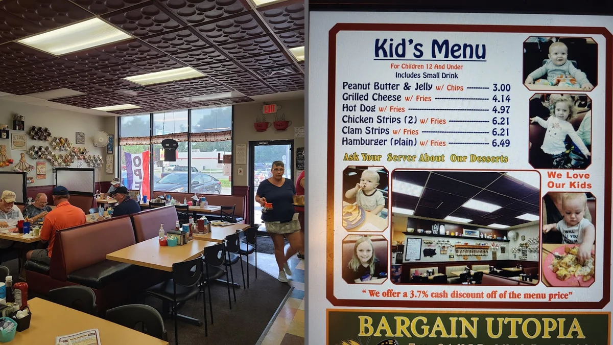 Dine-in space with a relaxed, local feel.