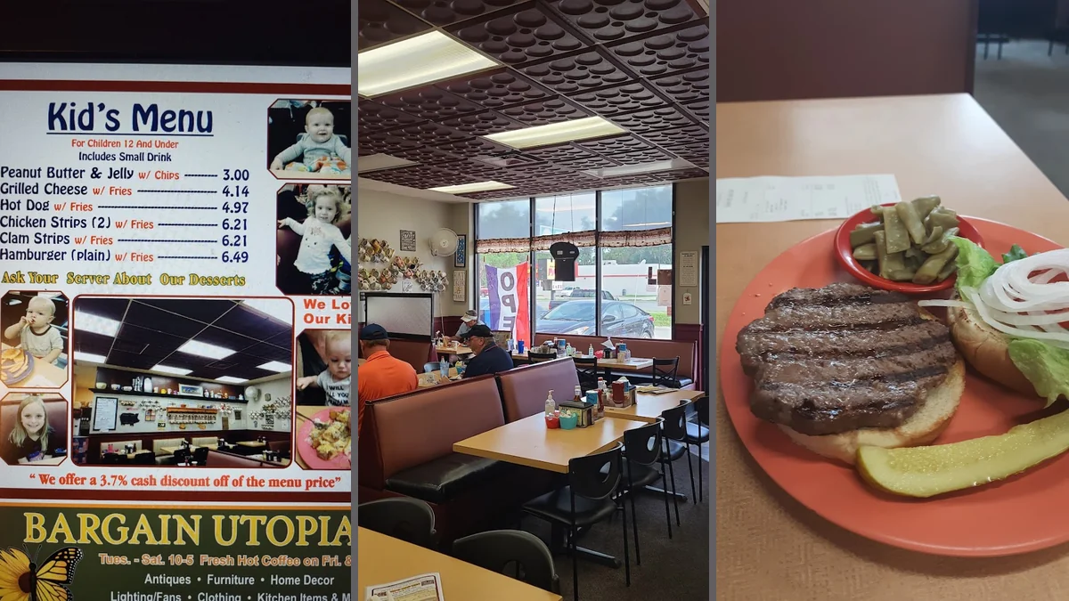 Dine-in space with a relaxed, local feel.
